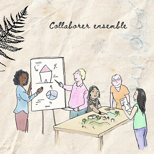 IIllustration pédagogique sur les habitats partagés et inclusifs, Prune Charlet